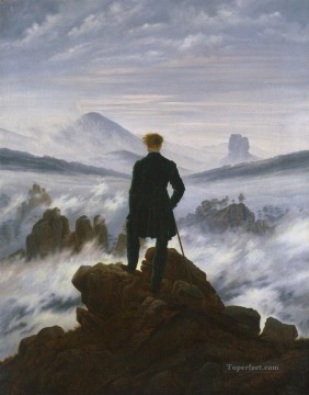 カスパー・ダヴィッド・フリードリヒ Painting - 霧の海の放浪者 HSE ロマンティック カスパール・ダーヴィト・フリードリヒ